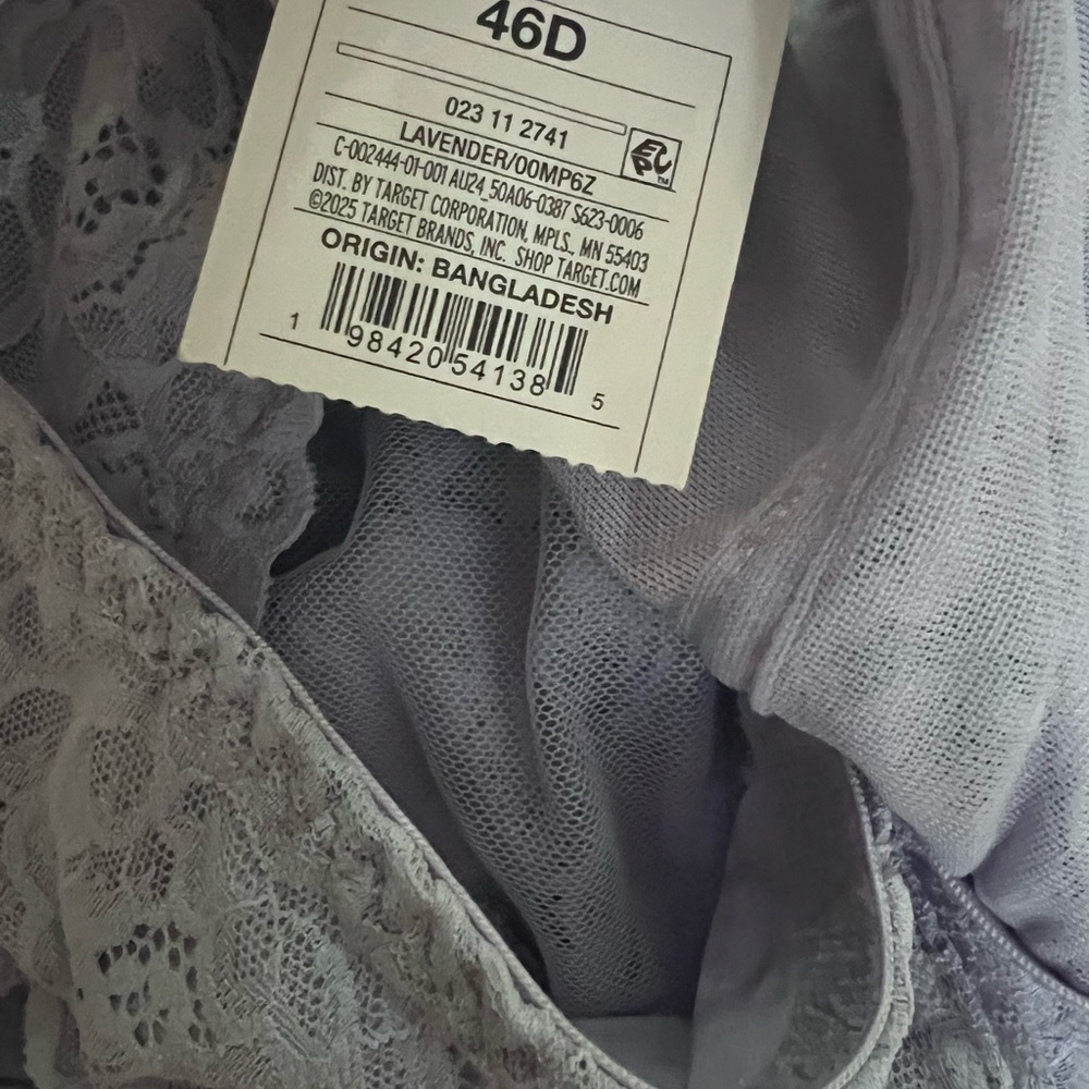 Women's Lace Unlined Balconette Bra - Auden™ Lavender 42D & 46DDD NWT - Picture 11 of 14
